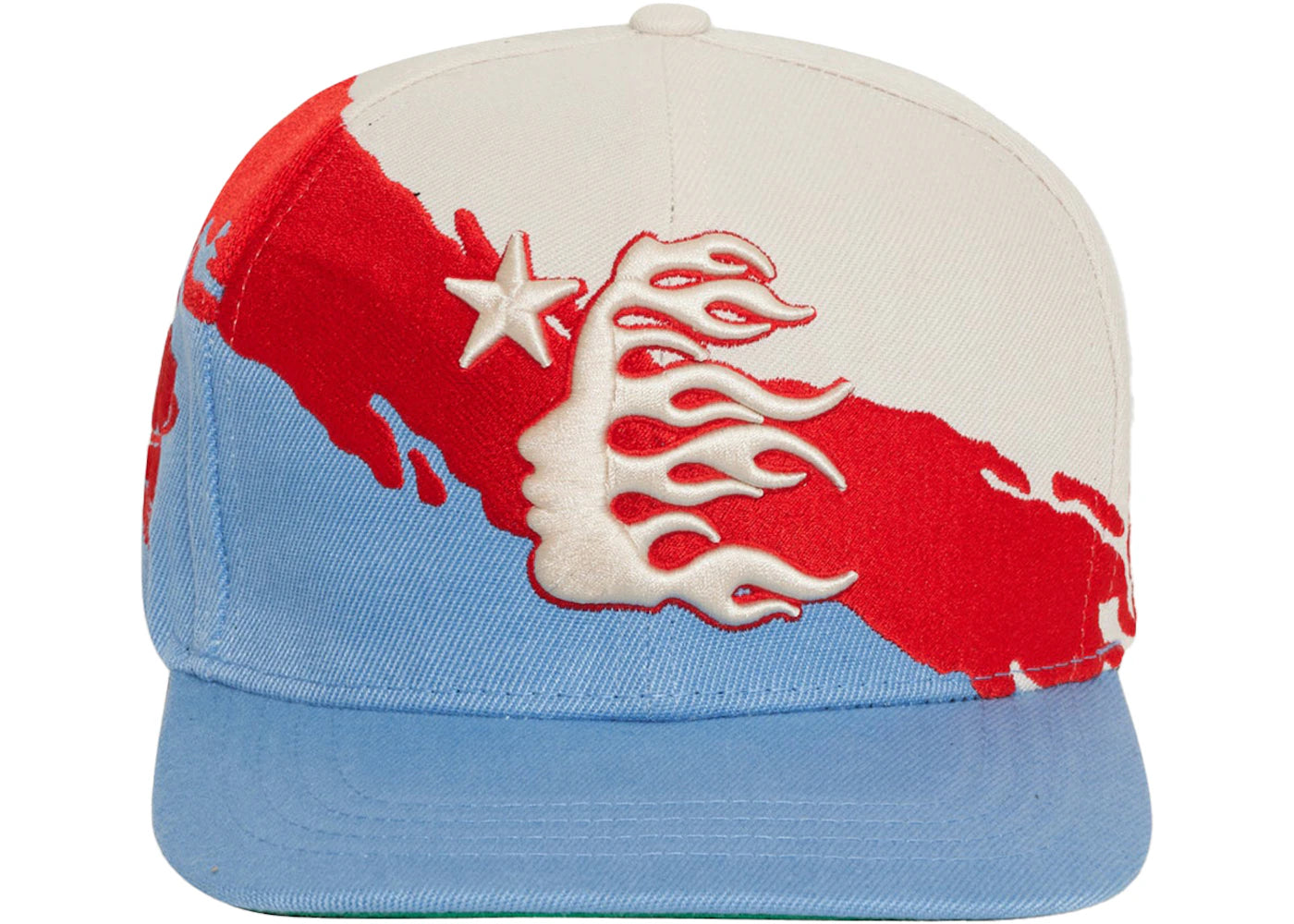 Hellstar Paintbrush Snapback Hat Red/Blue