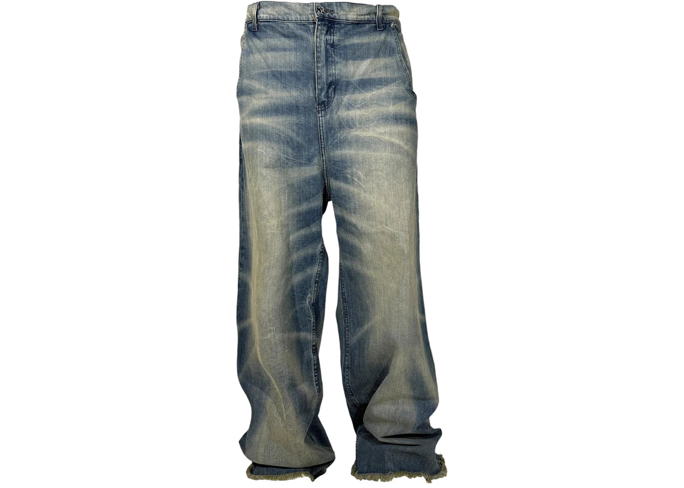 Hellstar Raw Edge Jeans Blue