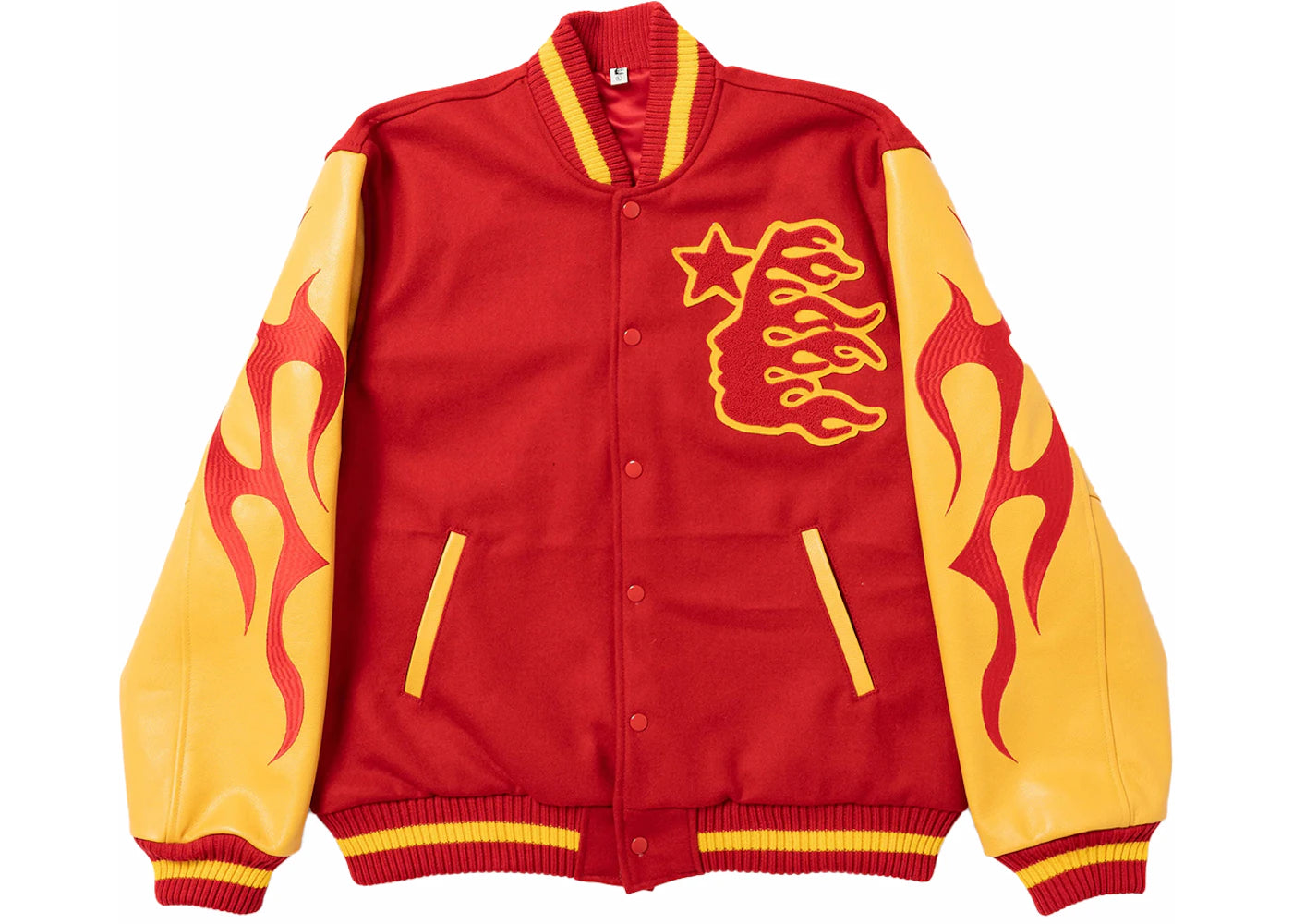 Hellstar Records Werewolf Letterman Jacket Red/Yellow
