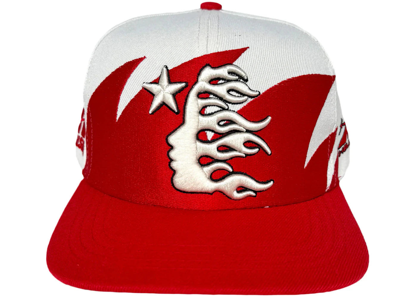 Hellstar Shark Teeth Snapback Off White/Red