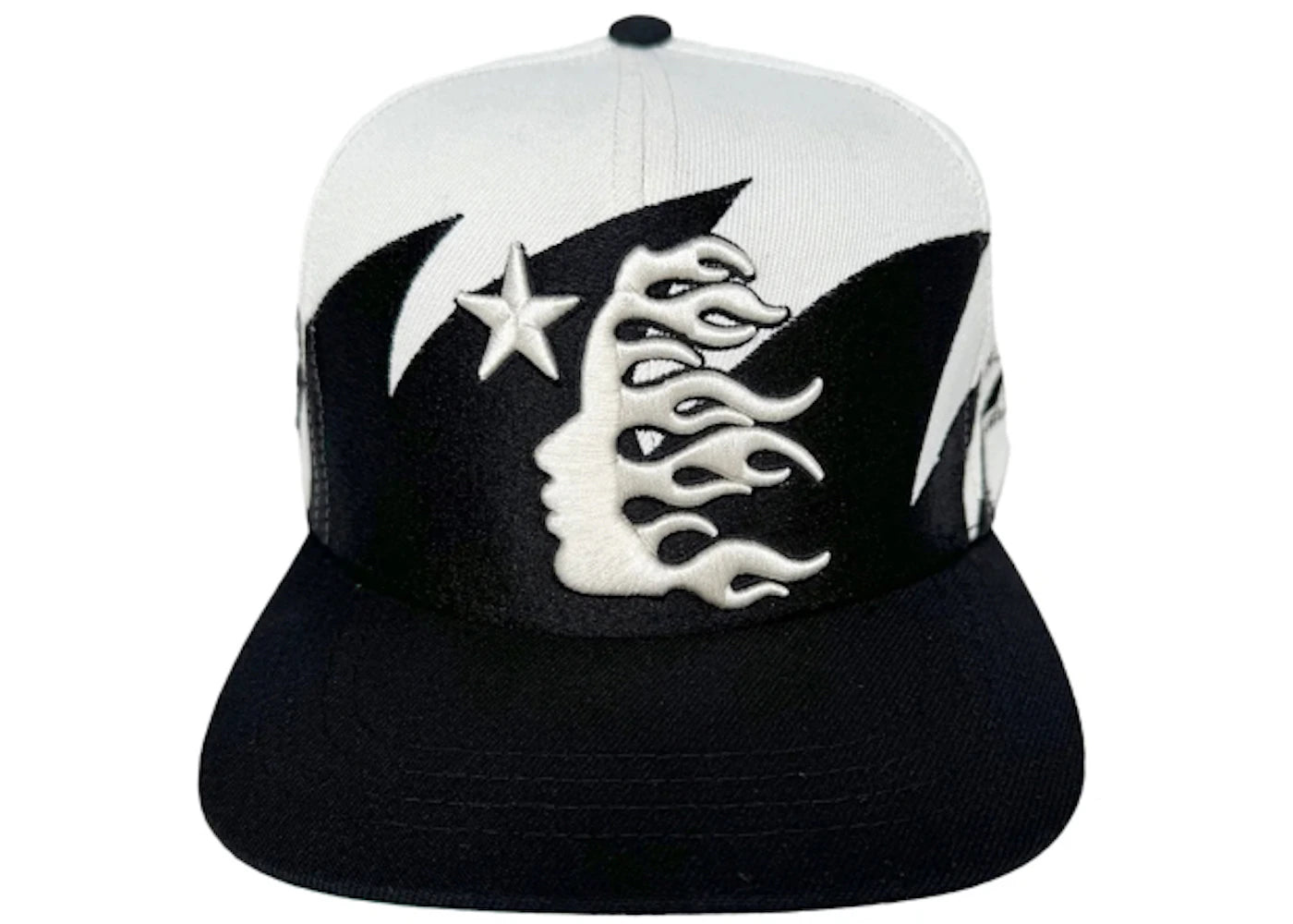 Hellstar Sharkteeth Snapback Hat Off White/Black
