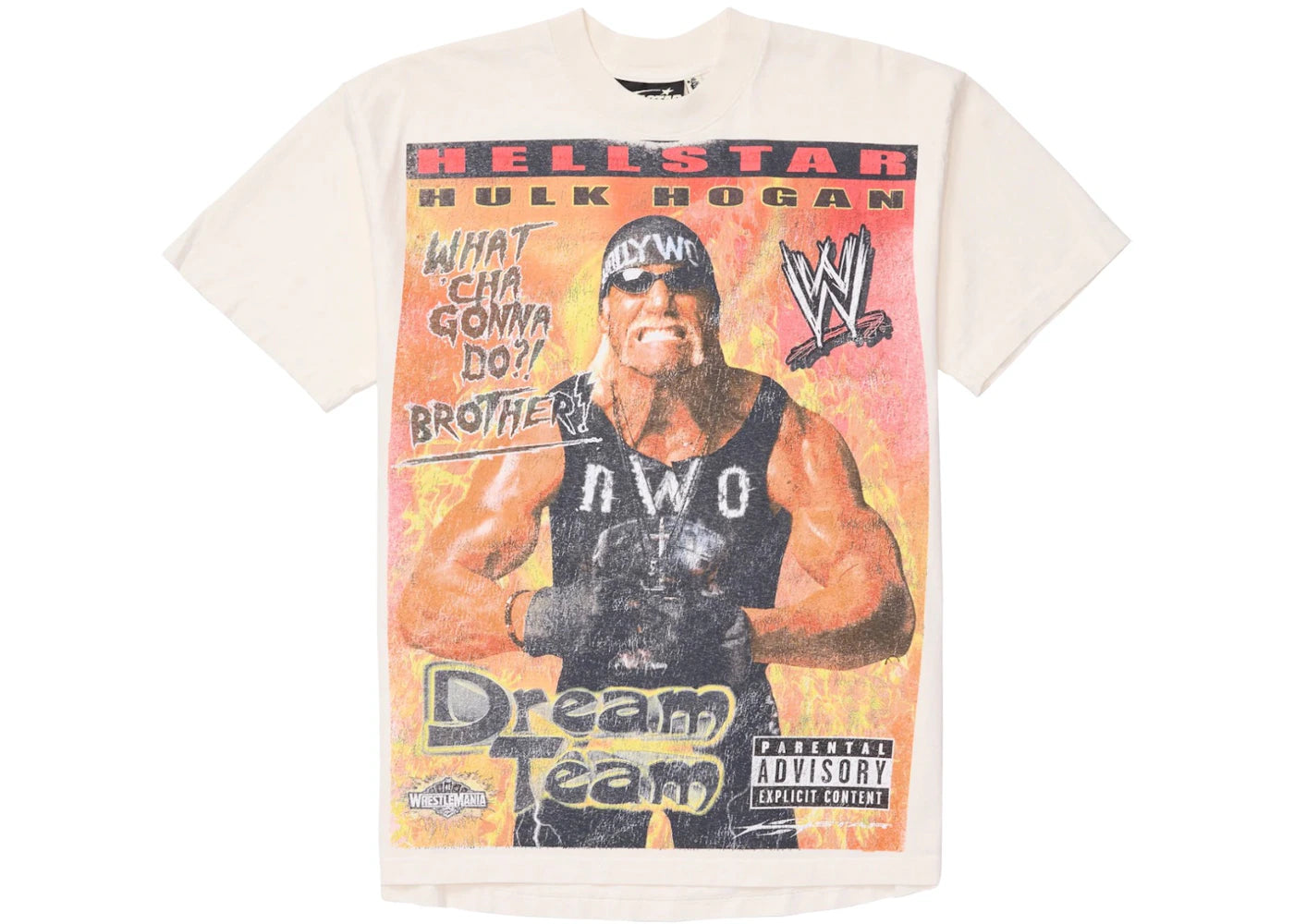 Hellstar Wrestlemania Hulk Hogan T-Shirt Cream White