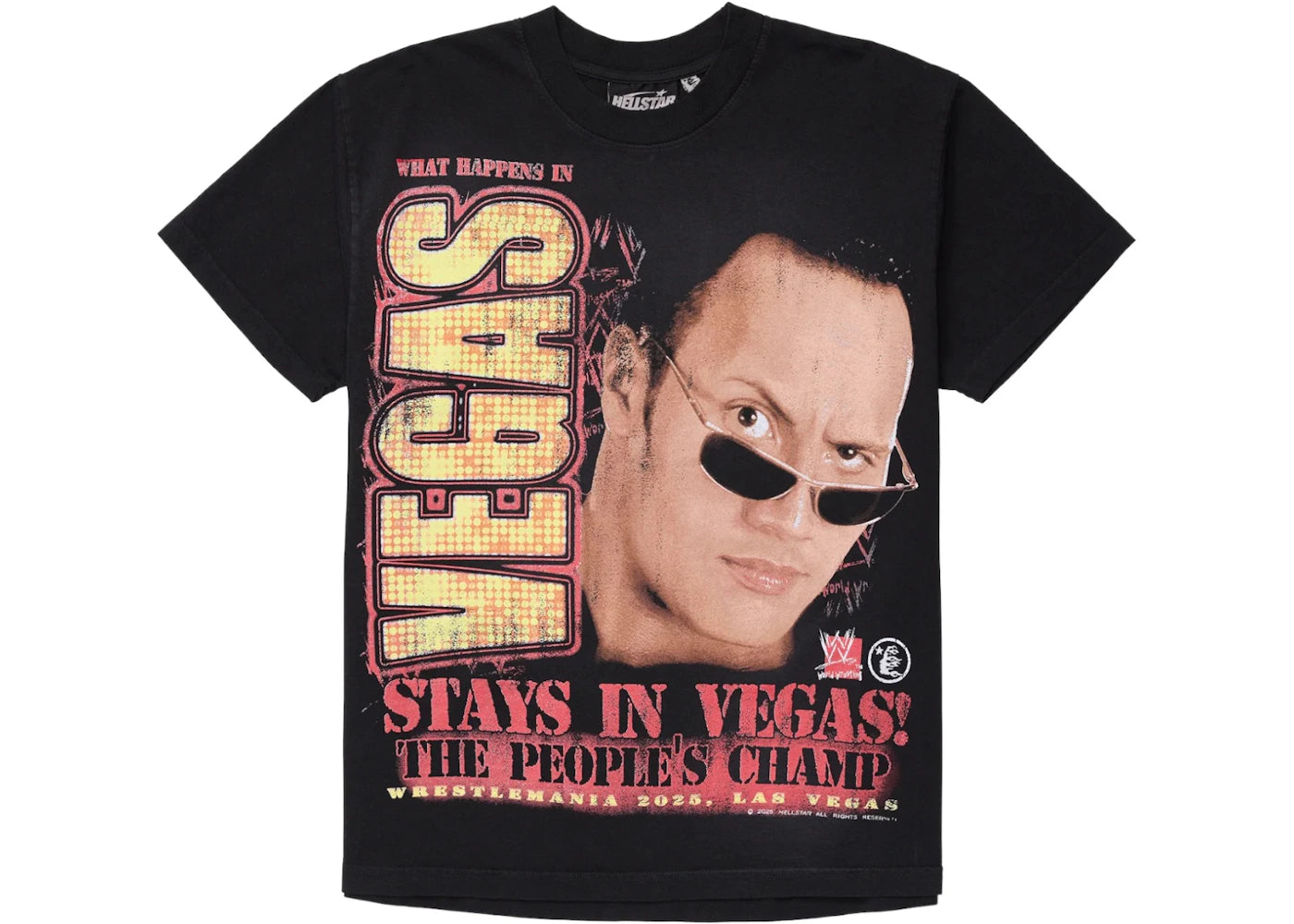 Hellstar Wrestlemania The Rock T-Shirt Black