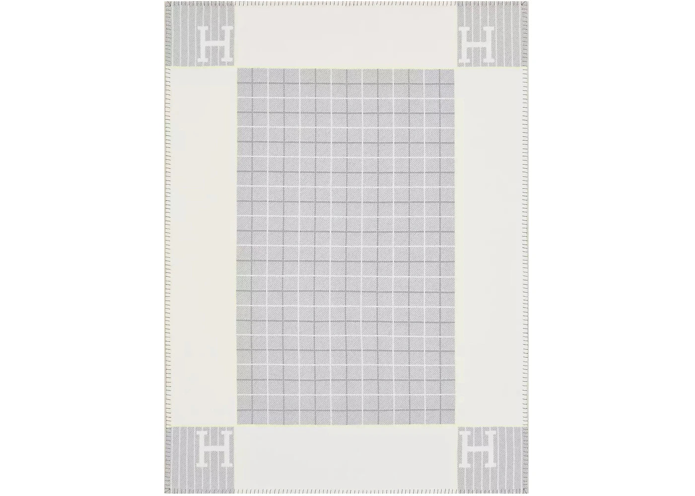 Hermes Avalon Cabriole Blanket Gris Perle