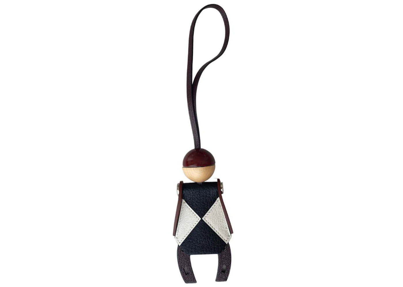 Hermes Charm Jockey Rouge Sellier/Noir/Mushroom/Fauve/Rouge
