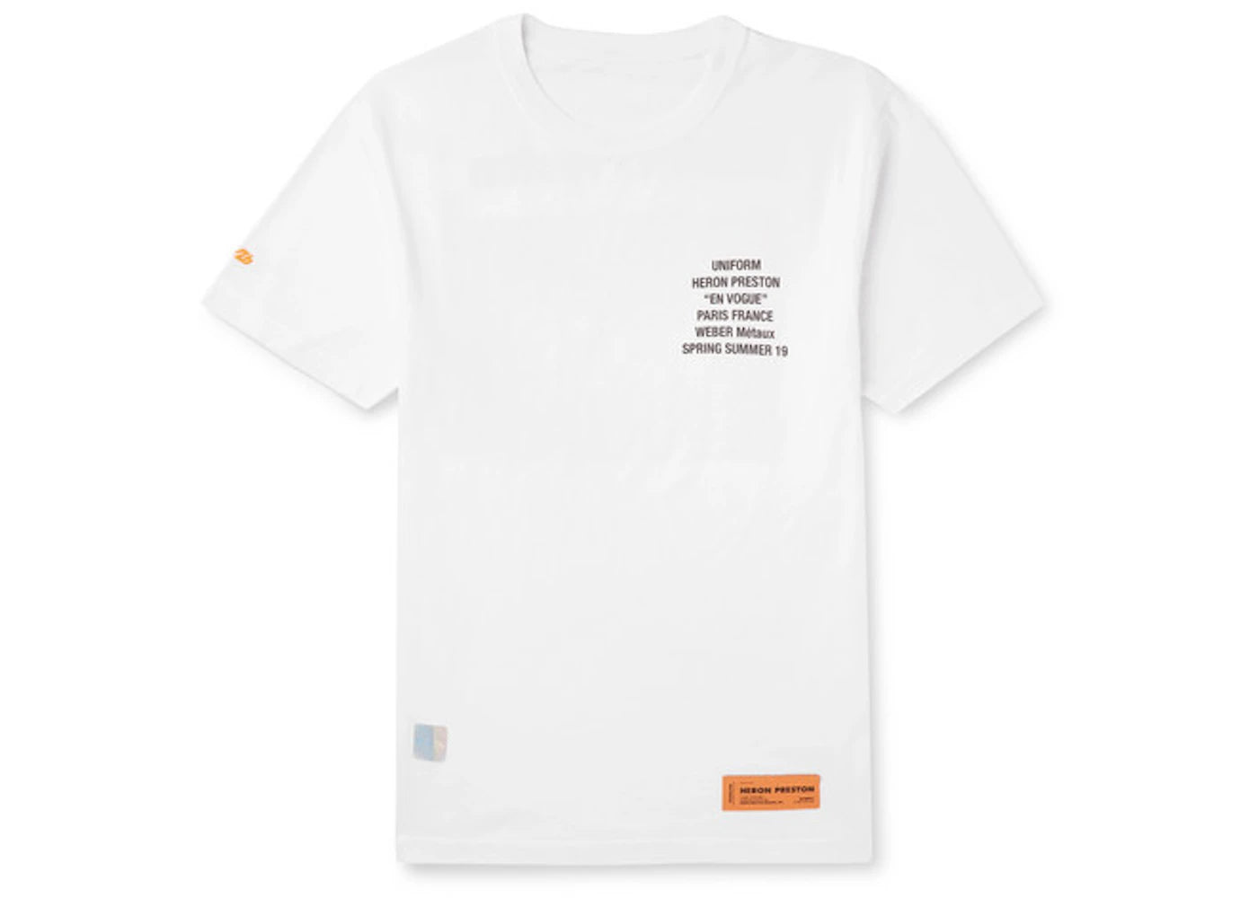Heron Preston Oversized Men at Work Graphic T-Shirt White/Multicolor