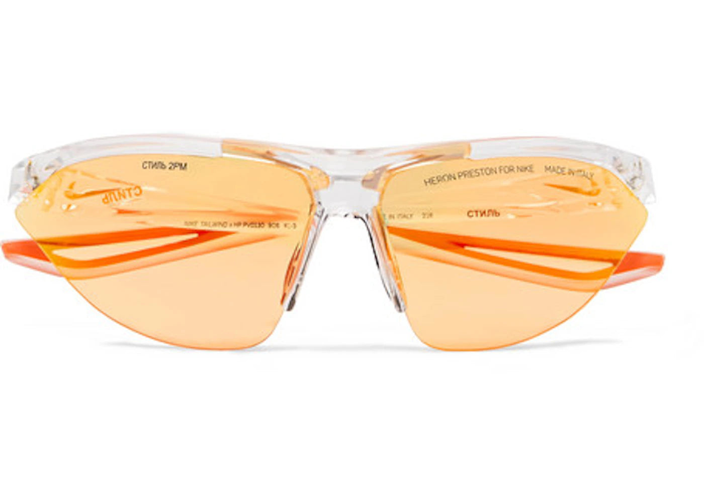 Heron Preston x Nike Tailwind Polycarbonate Sunglasses (SS19) Clear/Orange