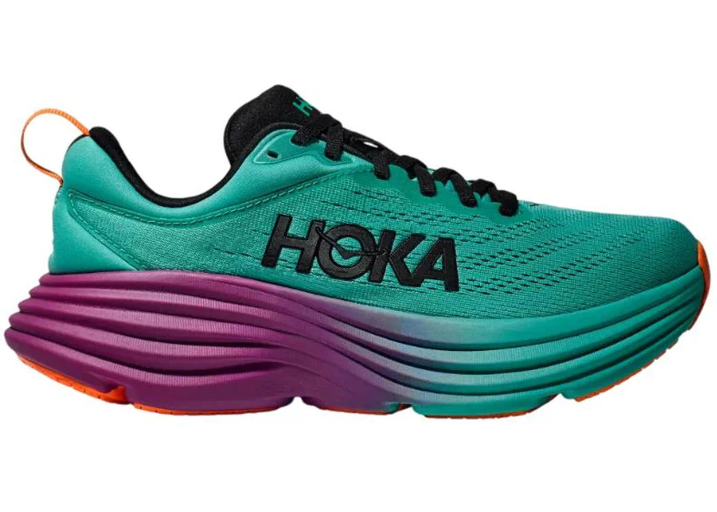 Hoka One One Bondi 8 Electric Aqua Black (Women's)