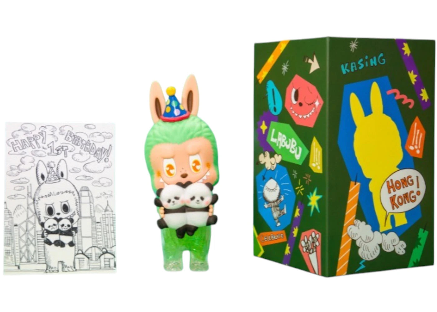 How2work Labubu x Panda Twins Birthday-Edition Vinyl Figure (Edition of 308)