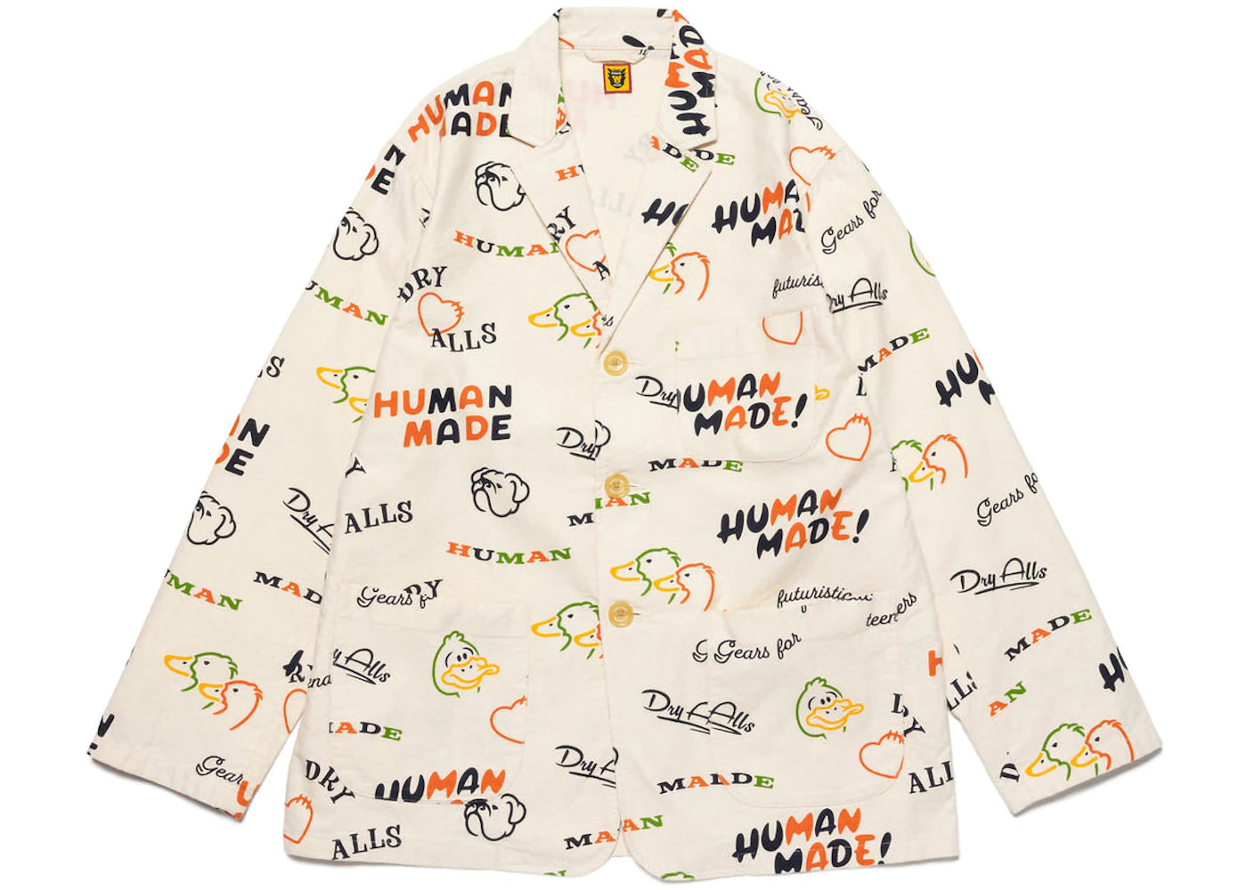 Human Made Dry Alls Duck Printed Jacket White