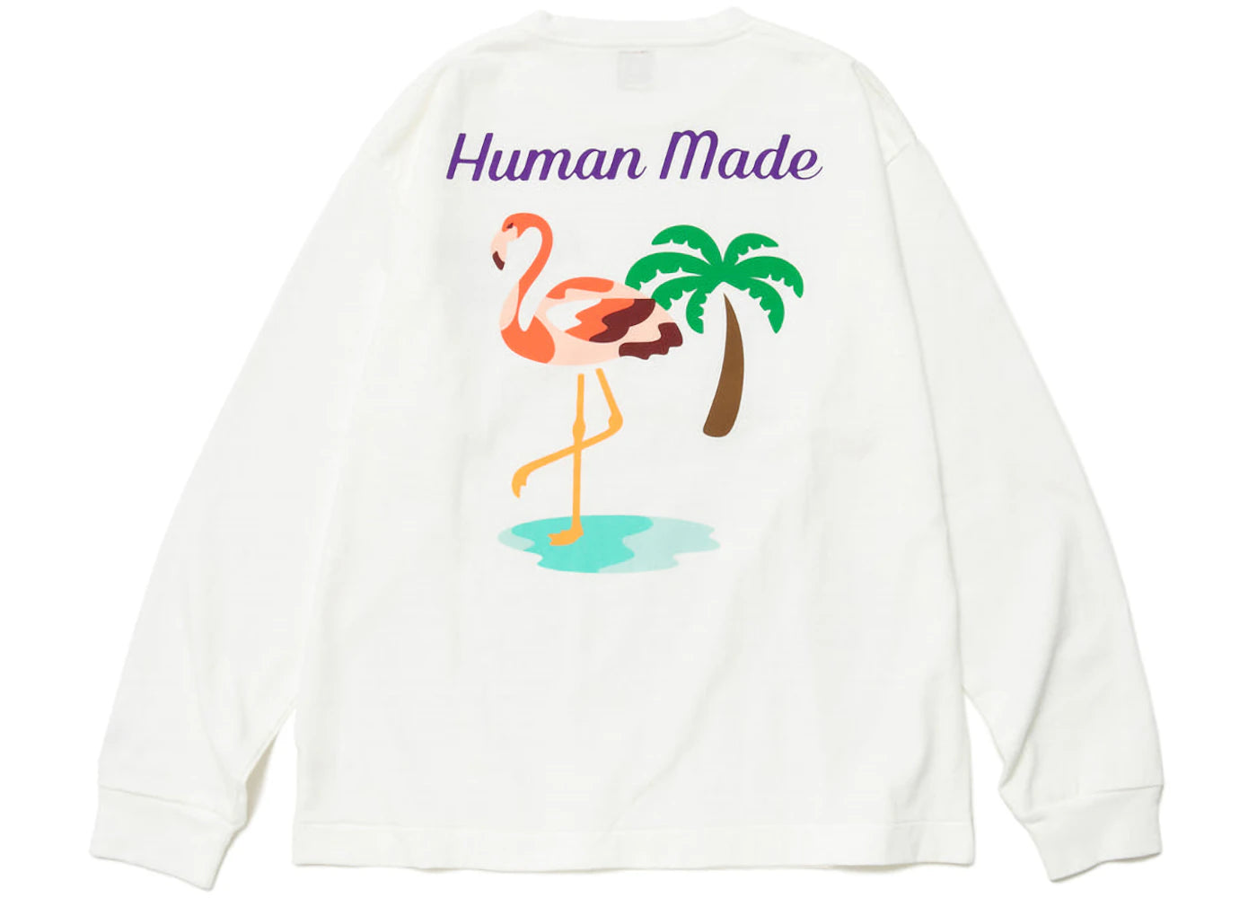 Human Made Flamingo L/S T-Shirt White