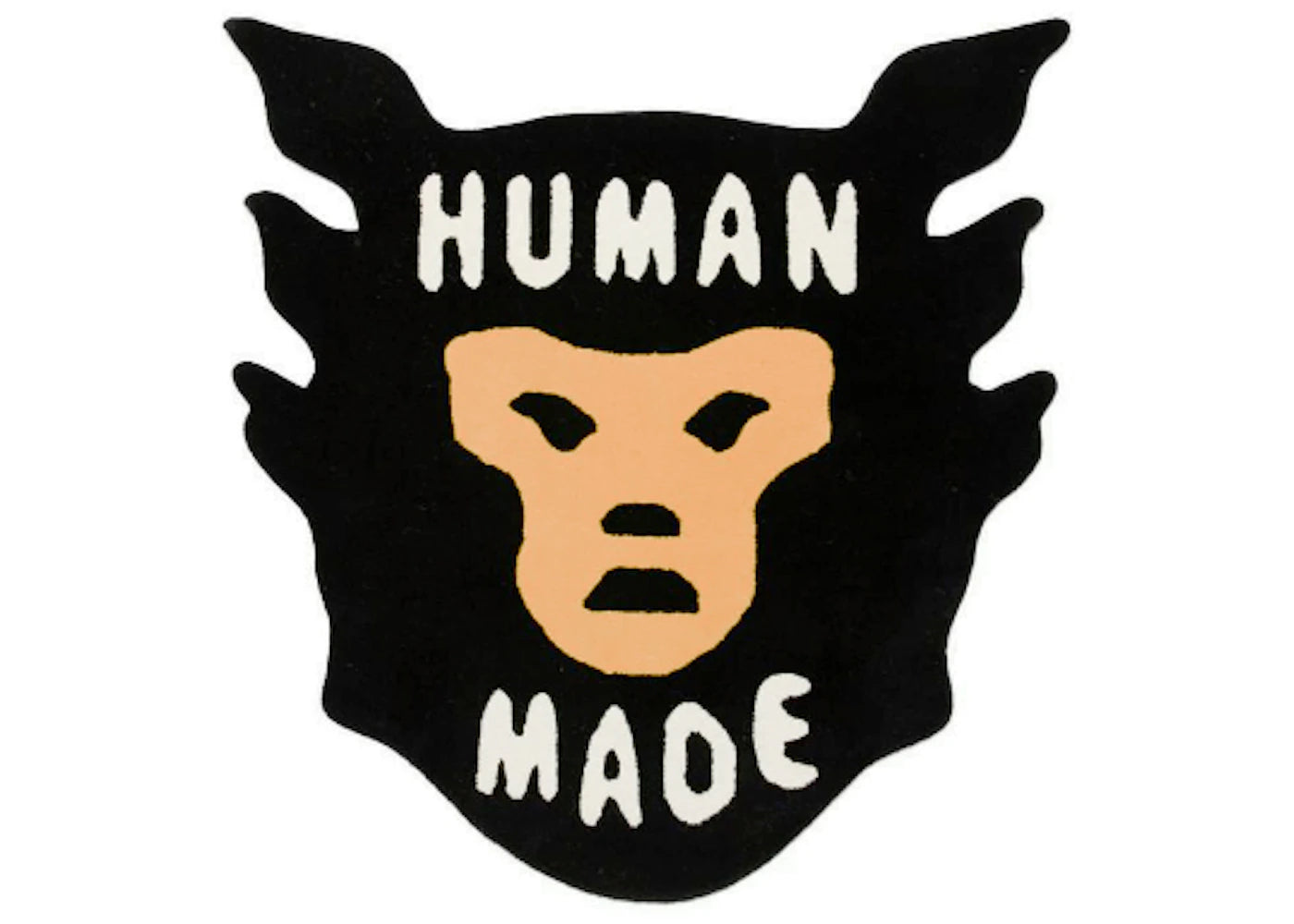 Human Made Large Face Rug Black