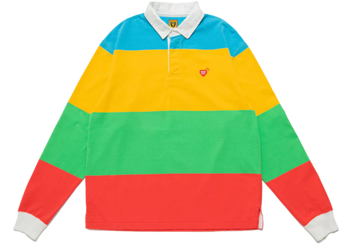 Human Made Multi Stripe Rugby Shirt Yellow