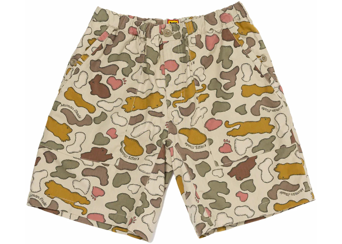 Human Made x KAWS Made Camo Shorts Brown