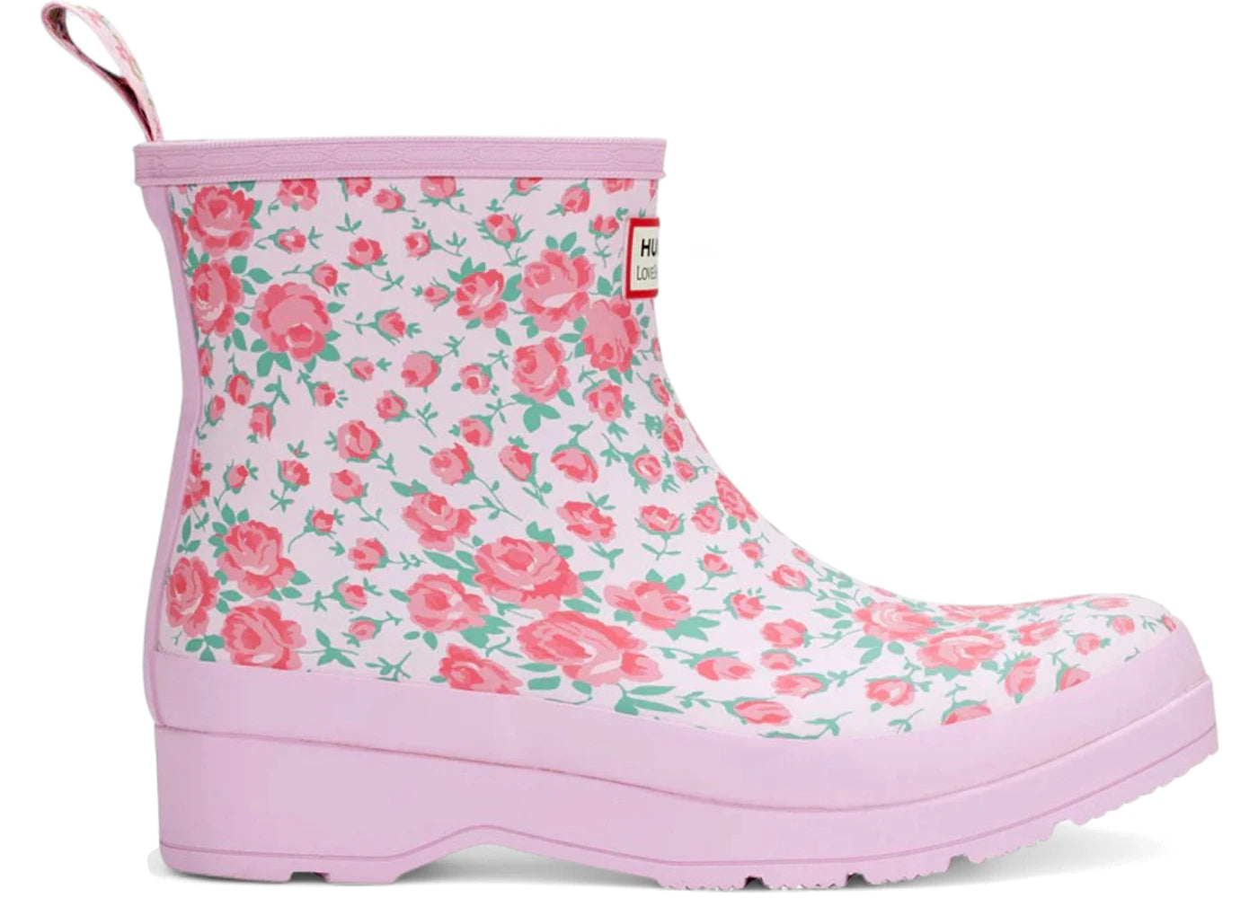 Hunter PLAY Short Rain Boots LoveShackFancy Pink Floral Print (Women's)