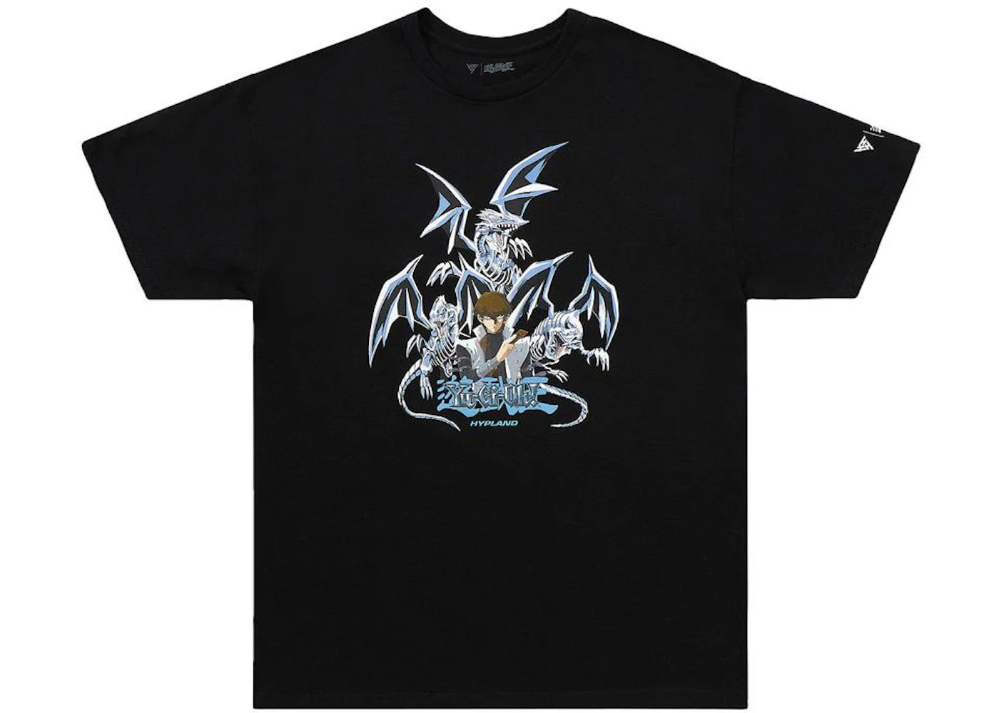 Hypland Yugioh Kaiba Blue Eyes T-shirt Black