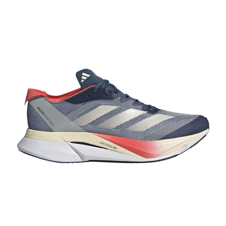 adidas Adizero Boston 12 Boston Marathon Preloved Ink Wonder White Preloved Scarlet