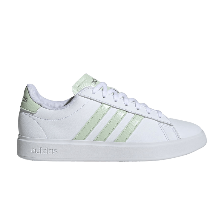 adidas Grand Court 2.0 Cloud White Linen Green Matte Silver (Women's)