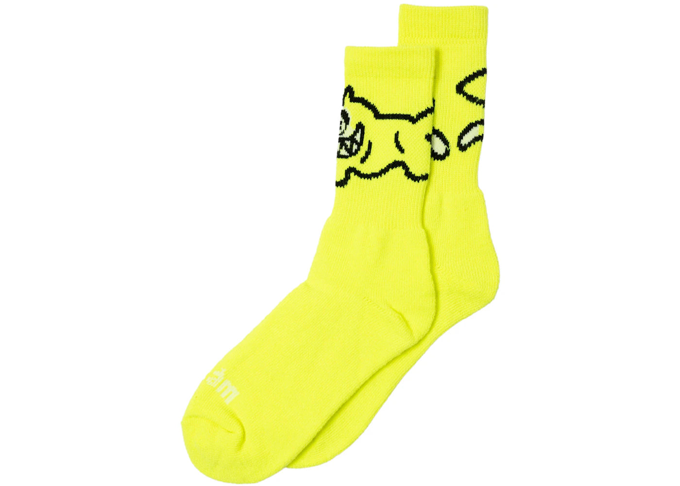 Ice Cream Running Dog Socks Yellow