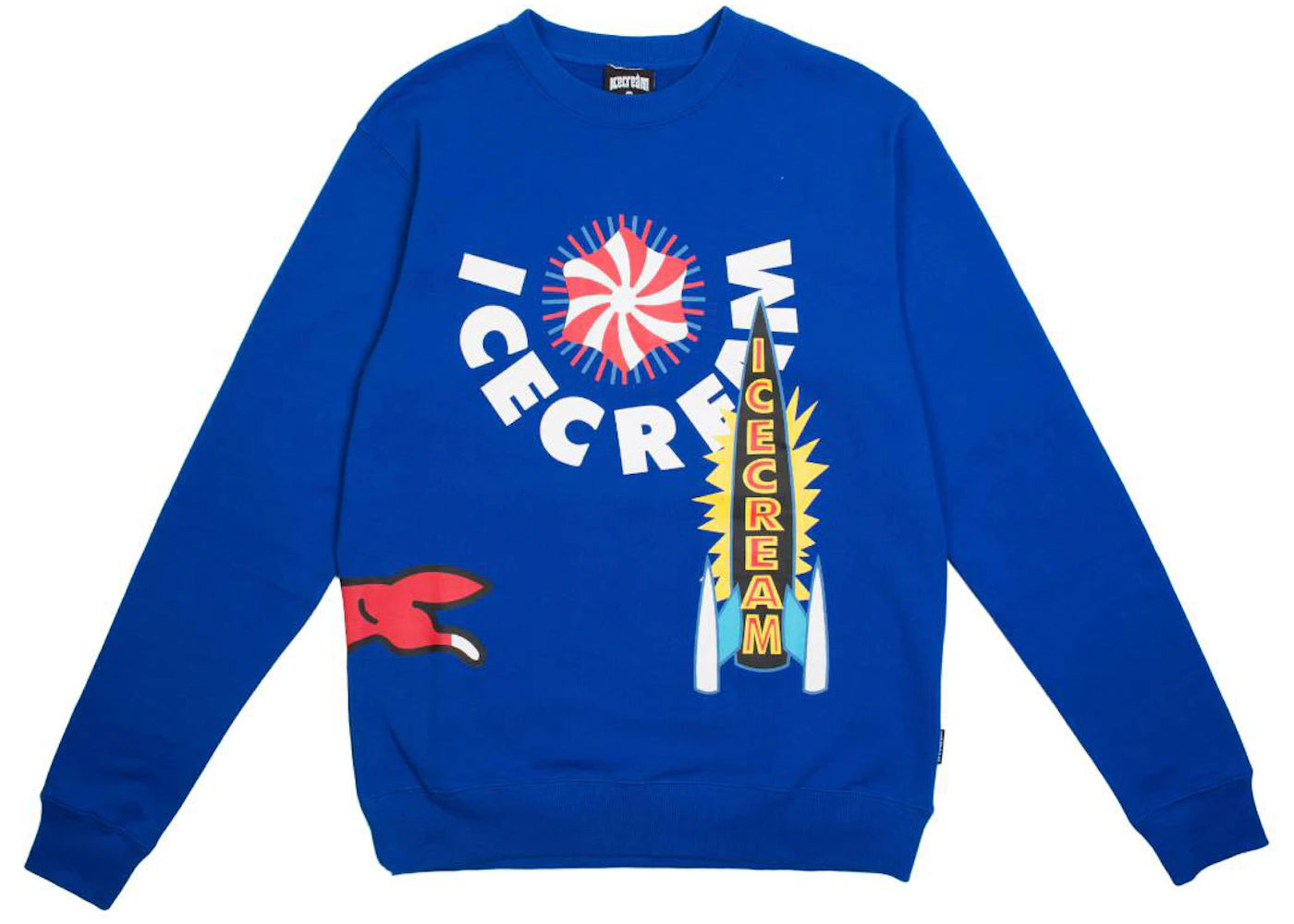 Ice Cream Stacker Crew Sweater Blue