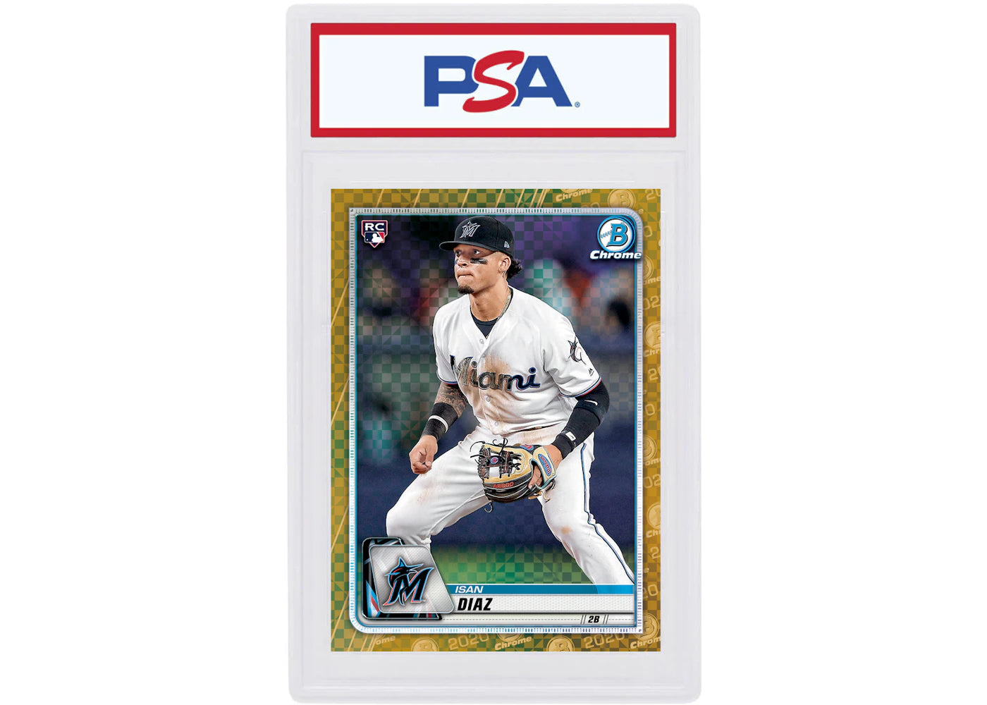 Isan Diaz 2020 Bowman Chrome X Rookie Gold X-Fractor /3 #97