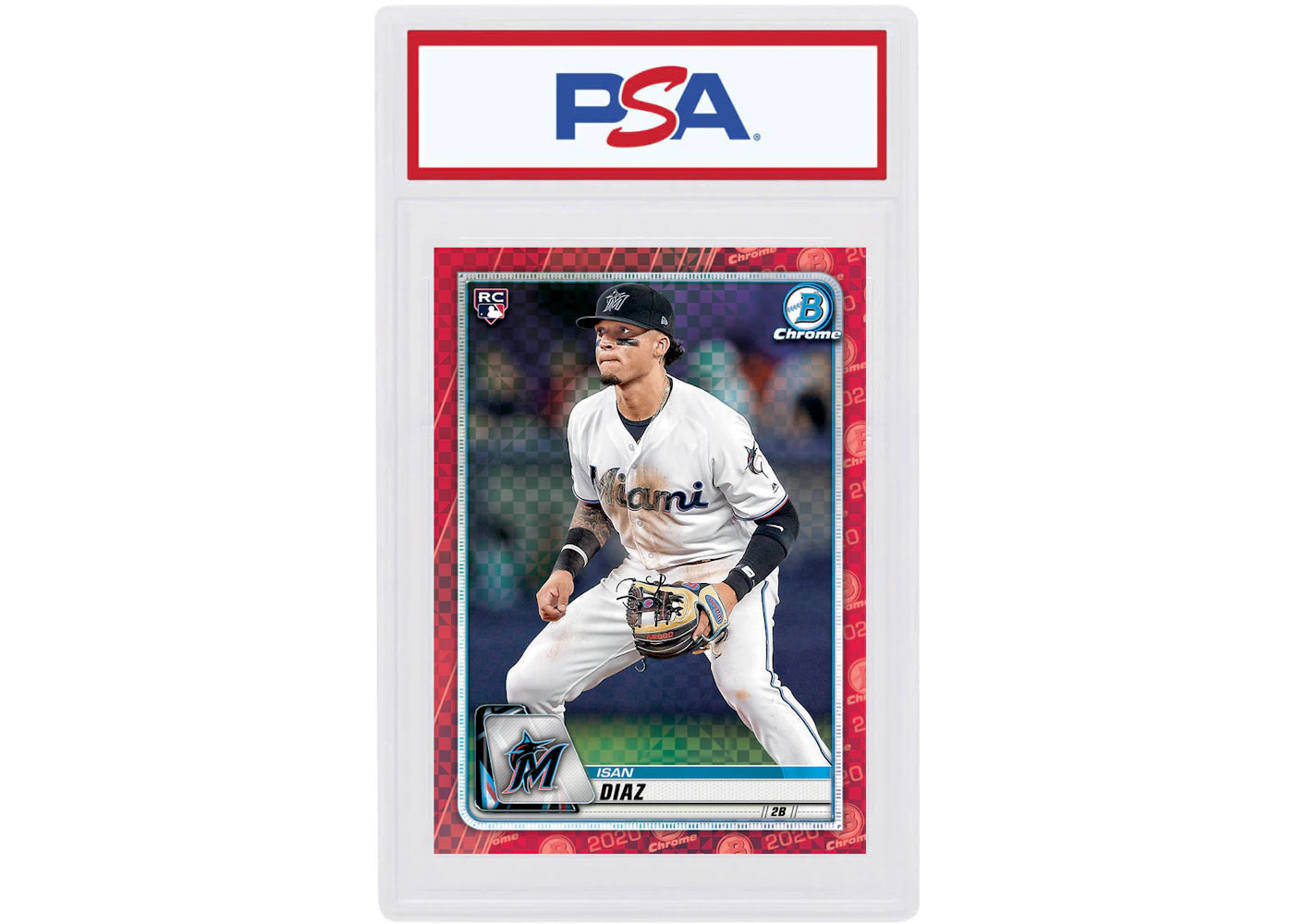 Isan Diaz 2020 Bowman Chrome X Rookie Red X-Fractor 1/1 #97 (PSA or BGS Graded)