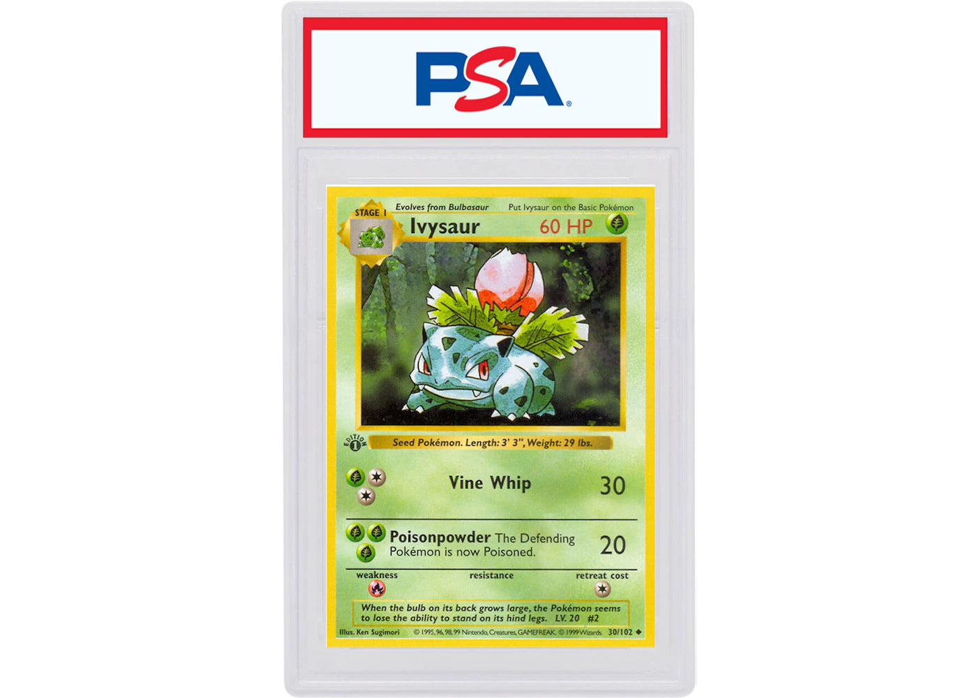 Ivysaur 1999 Pokemon TCG Base Set 1st Edition #30/102 (PSA or BGS Graded)