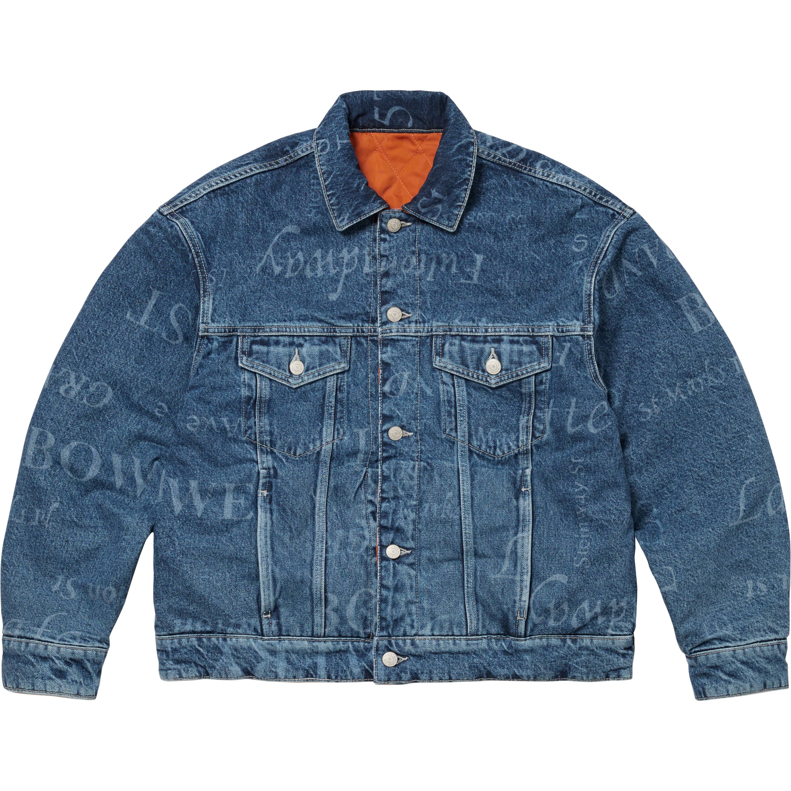 Supreme / Martine Rose Reversible Trucker Jacket - Washed Blue