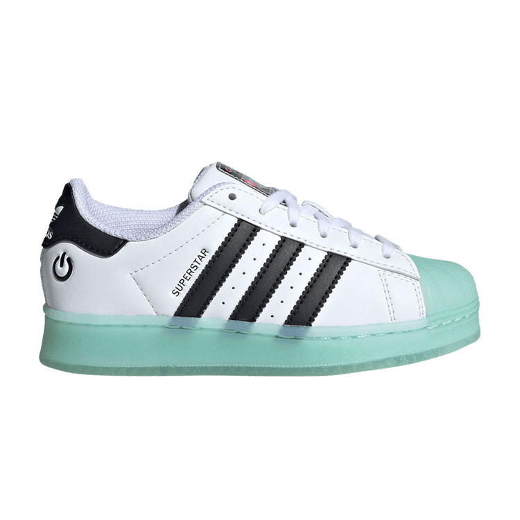 adidas Superstar LED Lights Cloud White Semi Flash Aqua Core Black (PS)
