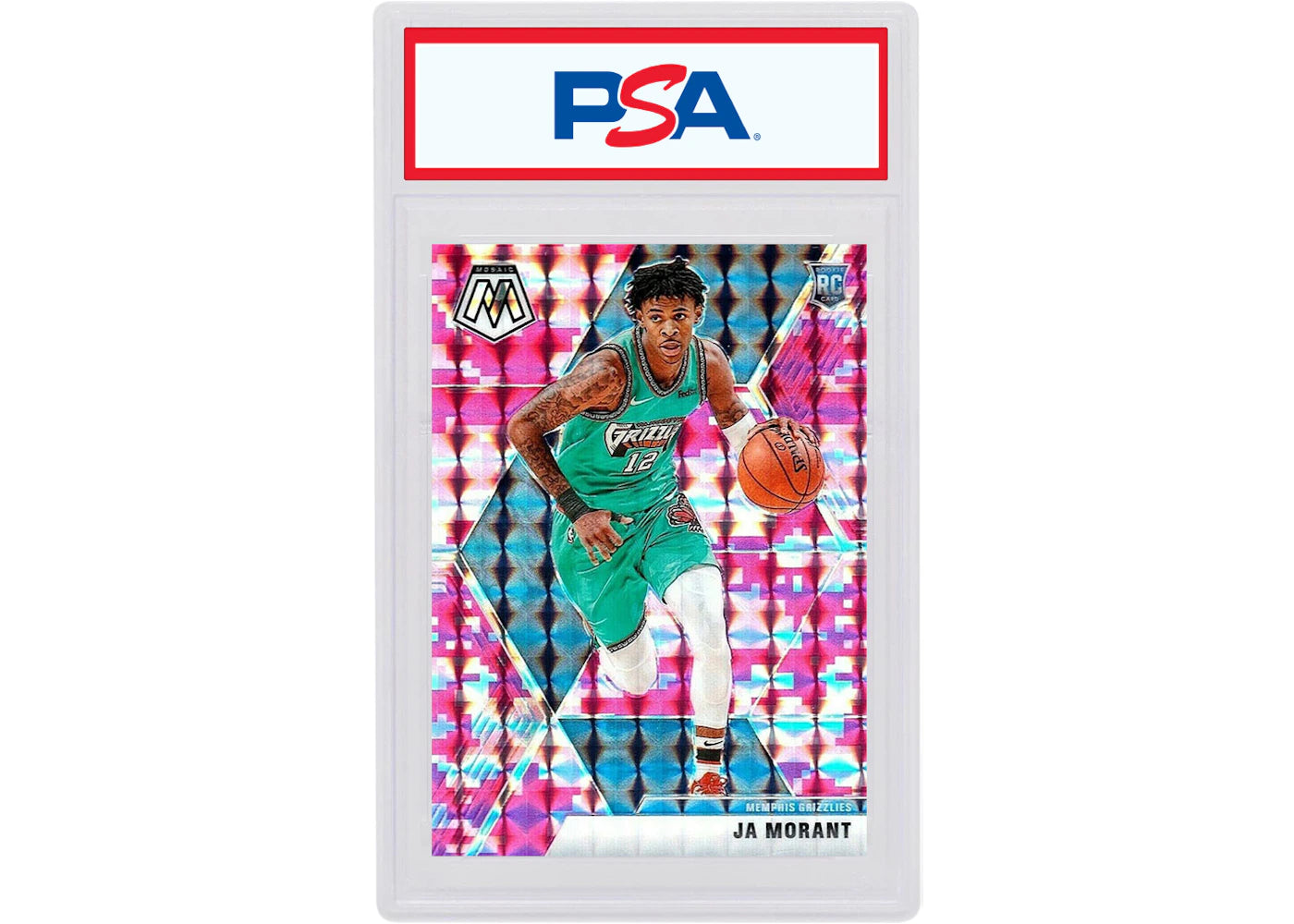 Ja Morant 2019 Panini Mosaic Rookie Camo Pink #219 (PSA or BGS Graded)