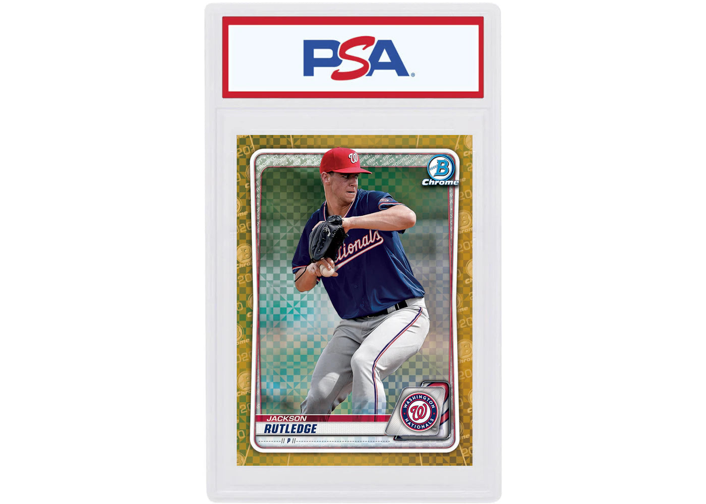Jackson Rutledge 2020 Bowman Chrome X Gold X-Fractor /3 #BCP-239