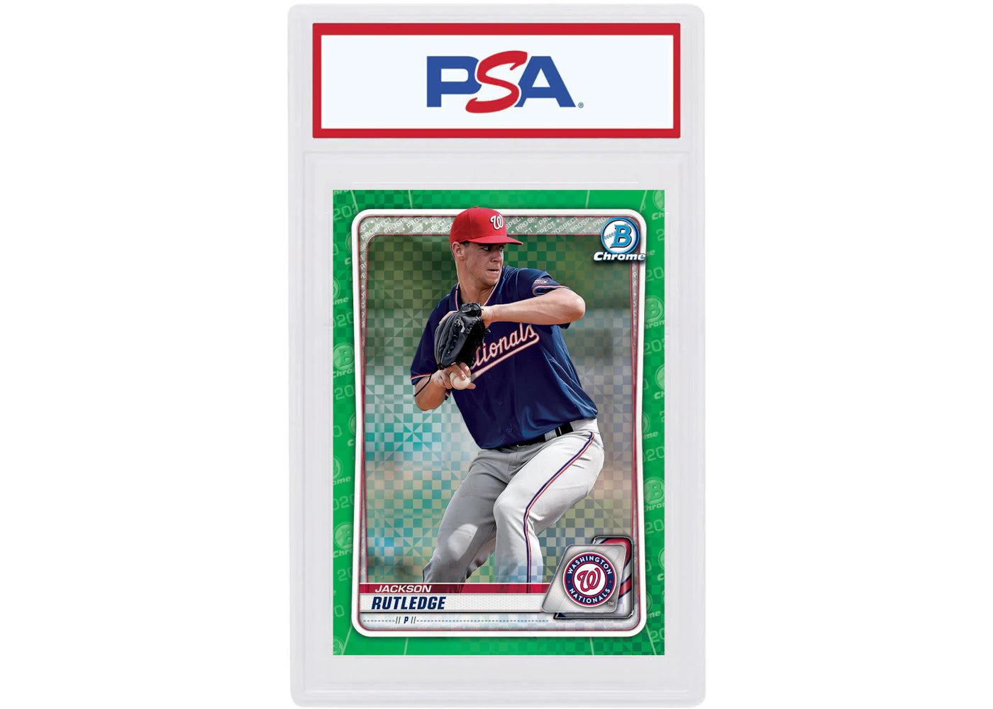 Jackson Rutledge 2020 Bowman Chrome X Green X-Fractor /31 #BCP-239 (PSA or BGS Graded)