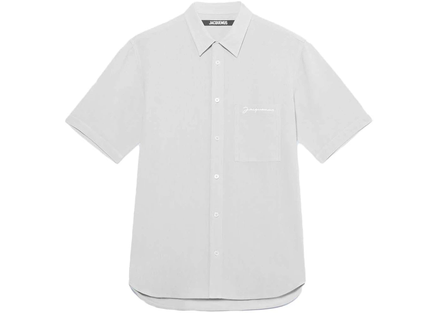 Jacquemus La Chemise Melo Short Sleeve Shirt Light Grey