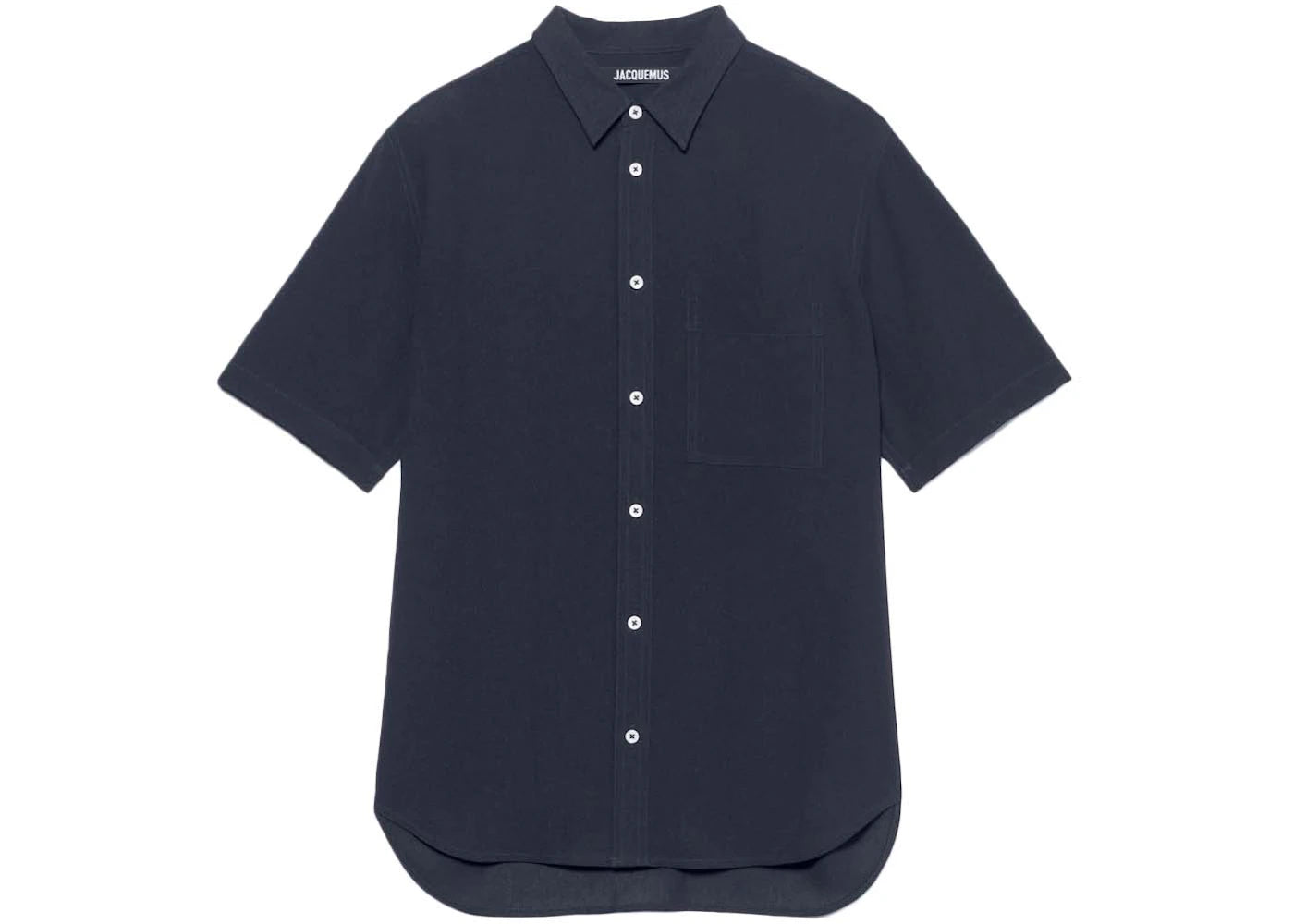 Jacquemus La Chemise Melo Short Sleeve Shirt Navy