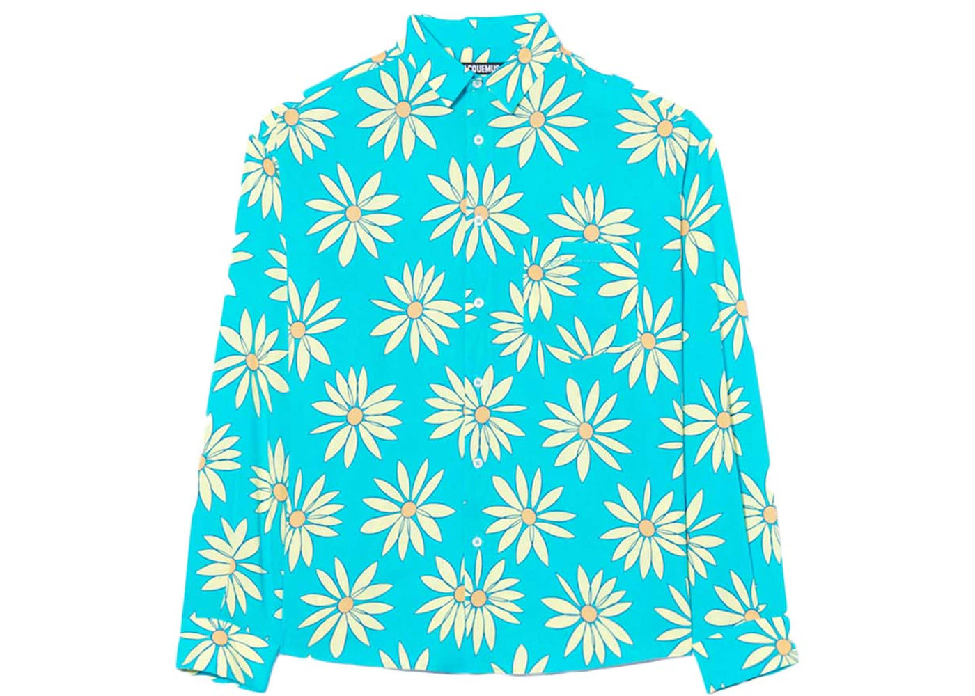 Jacquemus La Chemise Simon Daisy Printed Shirt Print Green/Blue Flowers