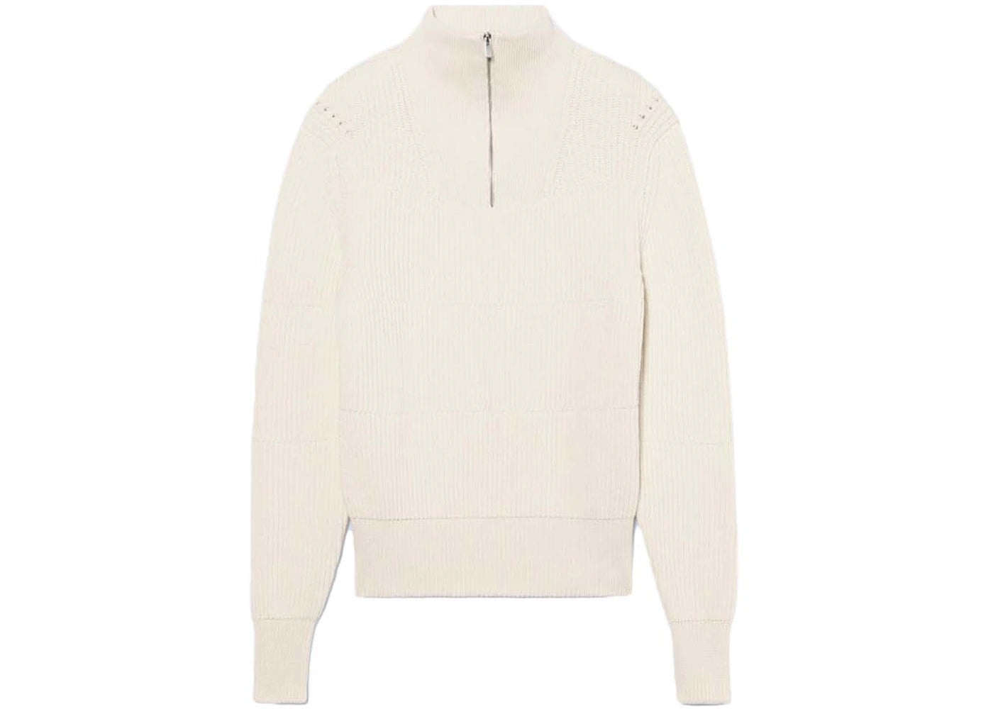 Jacquemus La Maille Doce Zip Neck Pullover Off White
