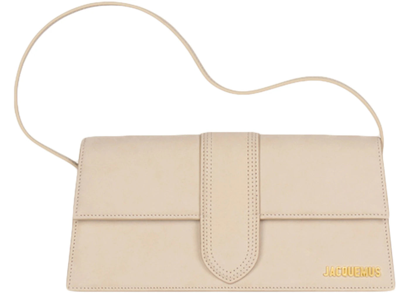 Jacquemus Le Bambino Long Flap Shoulder Bag Dark Beige