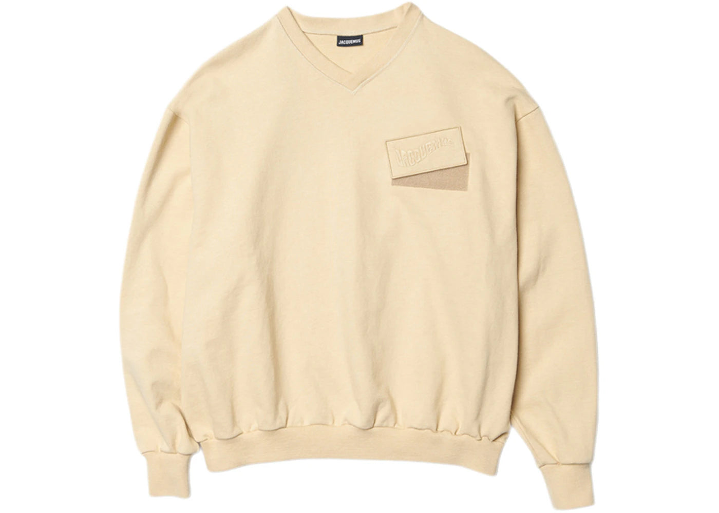 Jacquemus Le Sweatshirt Santon Wavey Logo Regular Fit Sweatshirt Beige