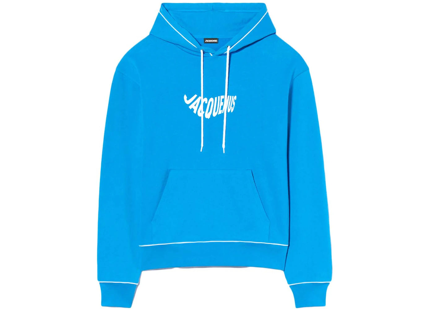 Jacquemus Le Sweatshirt Vague Print Wave Logo Hoodie Blue