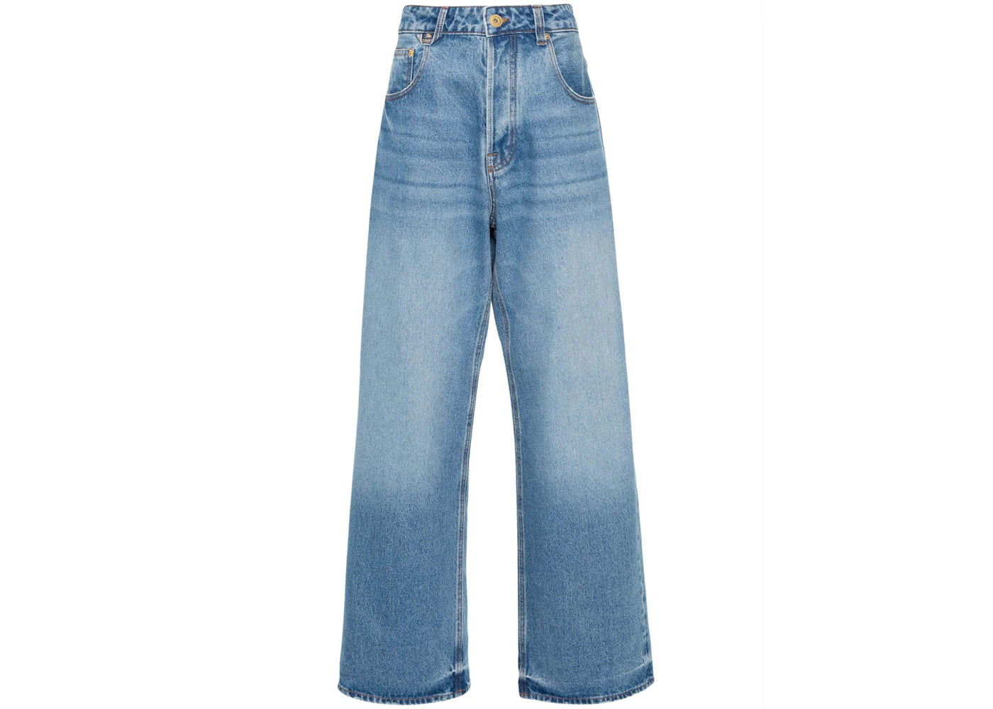 Jacquemus Le de Nimes Large Jeans Blue/Tabac