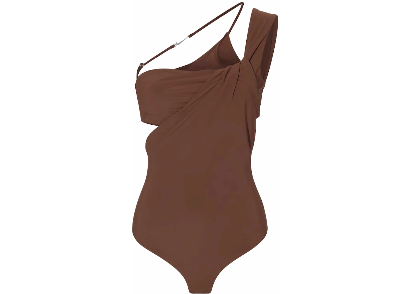 Jacquemus x Nike Le Body Drapé Dress Brown