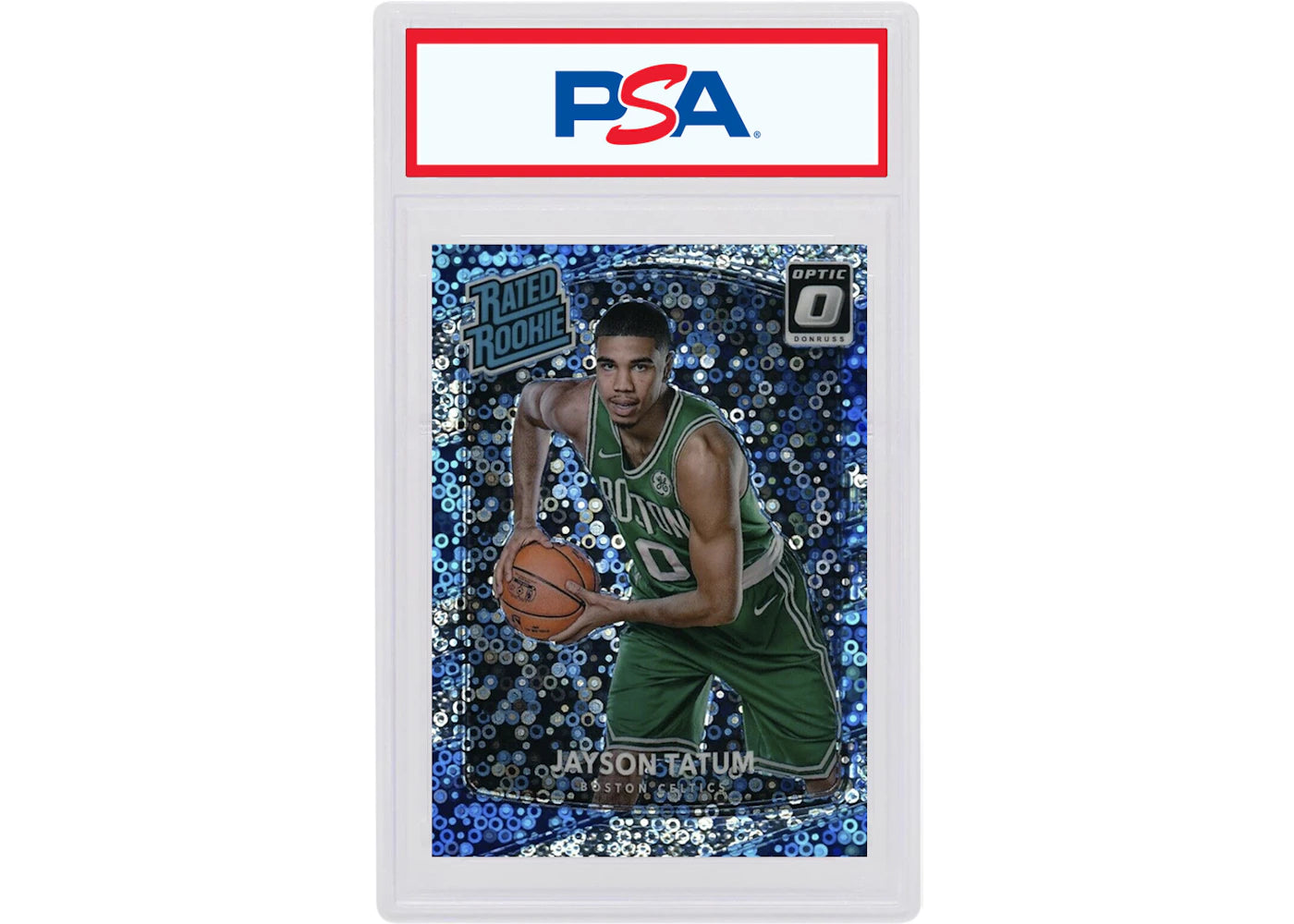 Jayson Tatum 2017 Donruss Optic Rookie Fast Break Holo #198 (PSA or BGS Graded)