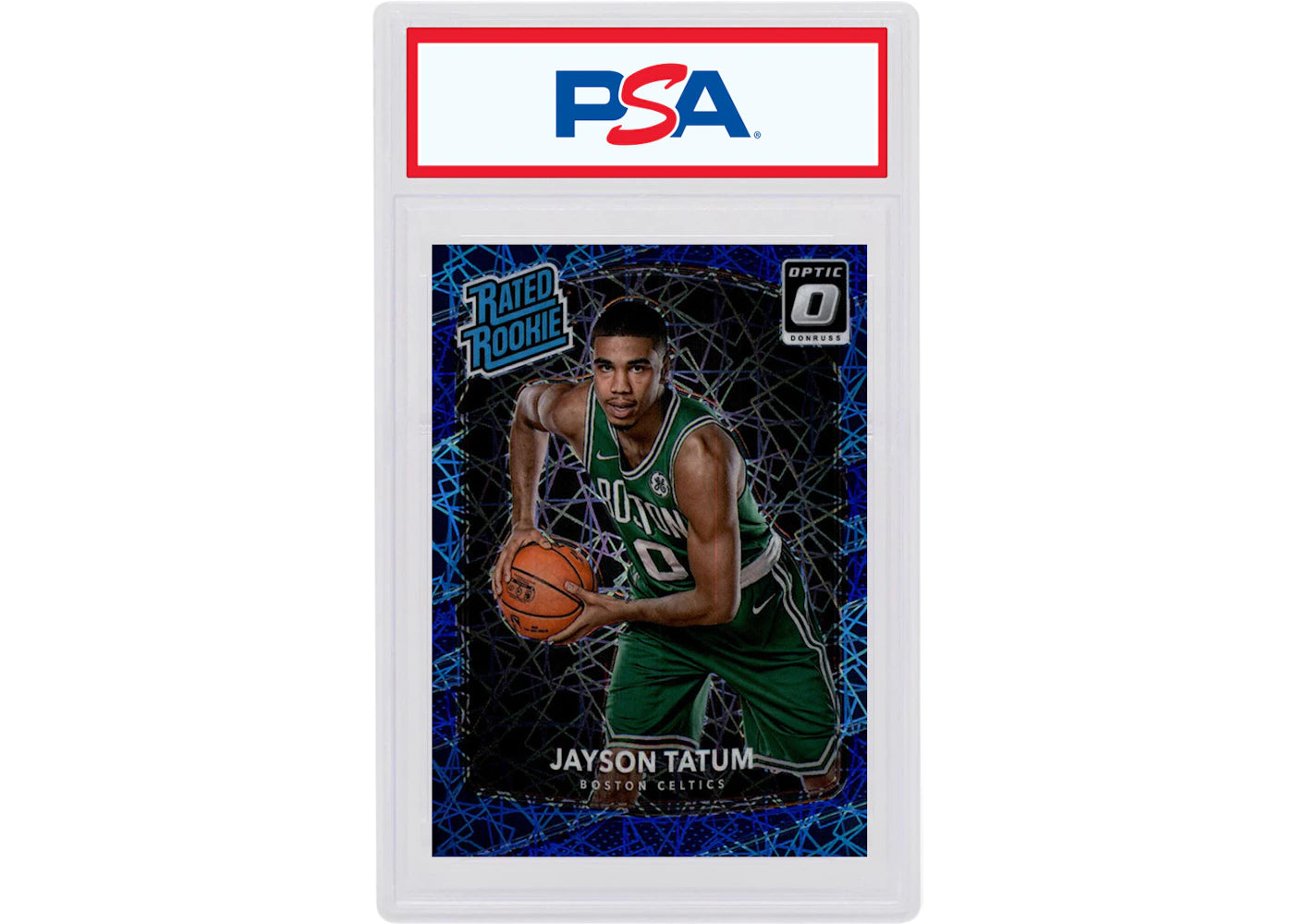 Jayson Tatum 2017 Panini Donruss Optic Rookie Blue Velocity #198 (PSA or BGS Graded)