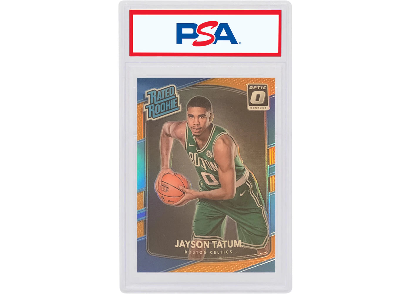 Jayson Tatum 2017 Panini Donruss Optic Rookie Orange /199 #198 (PSA or BGS Graded)