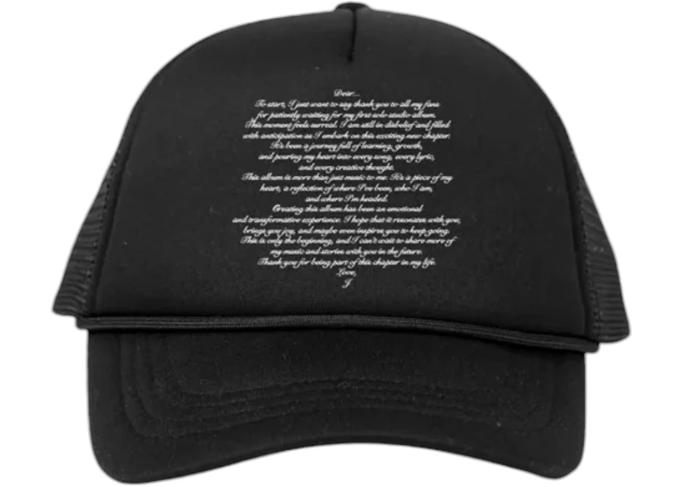 Jennie Thank You Hat Black