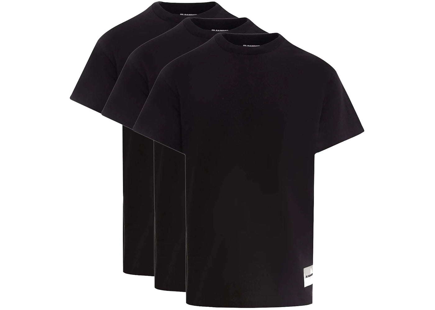 Jil Sander Man Biologic Cotton Logo Label T-Shirt Set Black