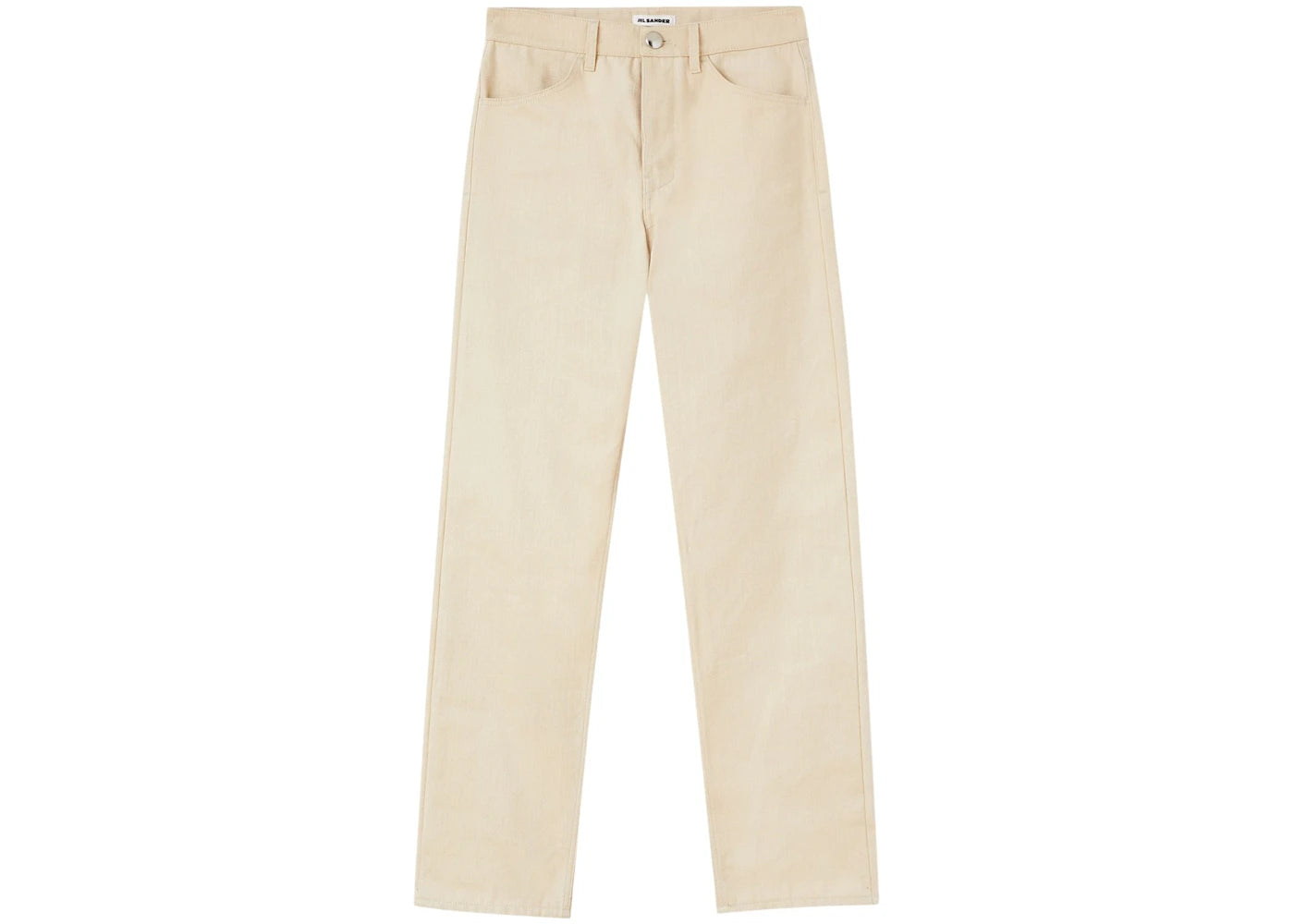 Jil Sander Mid-Rise Straight-Leg Denim Jeans Beige
