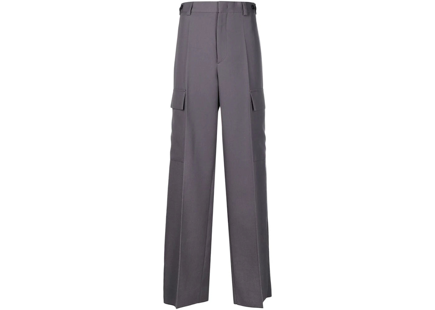 Jil Sander Pressed Crease Cargo Pockets Straight-Fit Trousers Grey