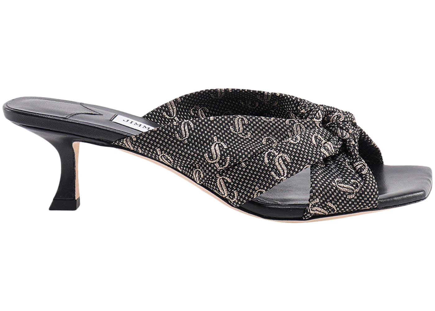 Jimmy Choo Avenue 50 55mm Mule Black Fabric