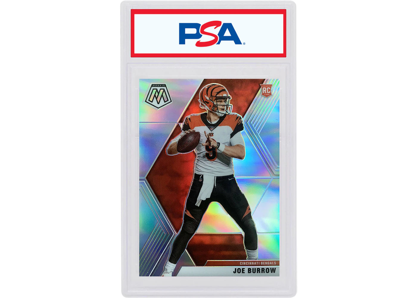 Joe Burrow 2020 Panini Mosaic Rookie Silver #201 (PSA or BGS Graded)